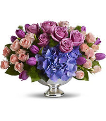 Purple Elegance Centerpiece from Mona's Floral Creations, local florist in Tampa, FL